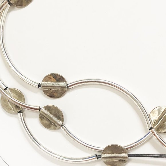 ⭐️HOST PICK⭐️ Lizzy James Handmade Silver Metallic Necklacebracelet - Picture 3 of 6